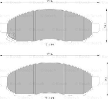 BOSCH 0 986 AB9 300 - Kit de plaquettes de frein, frein à disque cwaw.fr