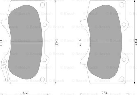 BOSCH 0 986 AB9 280 - Kit de plaquettes de frein, frein à disque cwaw.fr