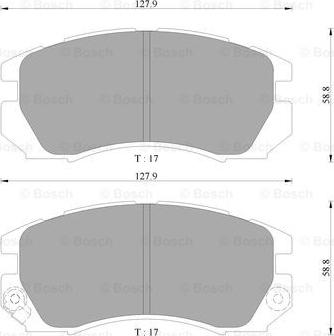 BOSCH 0 986 AB9 235 - Kit de plaquettes de frein, frein à disque cwaw.fr