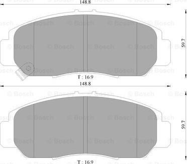 BOSCH 0 986 AB9 230 - Kit de plaquettes de frein, frein à disque cwaw.fr