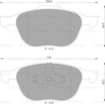 BOSCH 0 986 AB9 231 - Kit de plaquettes de frein, frein à disque cwaw.fr