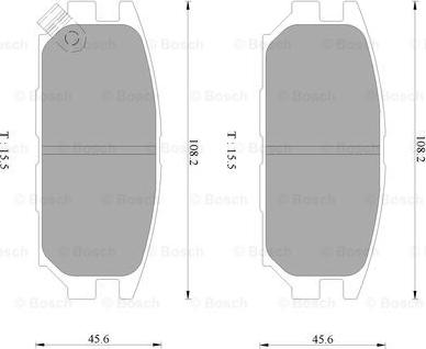 BOSCH 0 986 AB9 226 - Kit de plaquettes de frein, frein à disque cwaw.fr