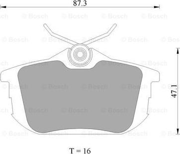 BOSCH 0 986 AB4 466 - Kit de plaquettes de frein, frein à disque cwaw.fr