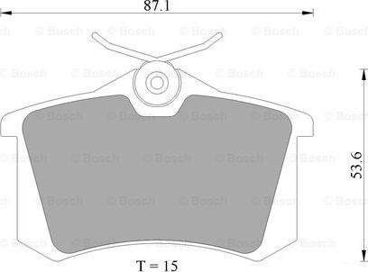 BOSCH 0 986 AB4 436 - Kit de plaquettes de frein, frein à disque cwaw.fr