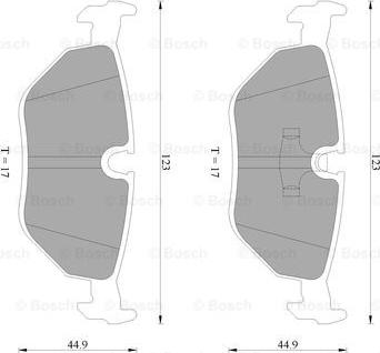 BOSCH 0 986 AB4 430 - Kit de plaquettes de frein, frein à disque cwaw.fr