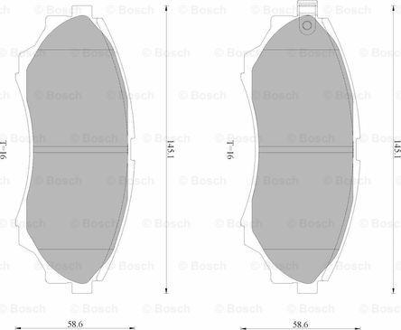 BOSCH 0 986 AB4 590 - Kit de plaquettes de frein, frein à disque cwaw.fr