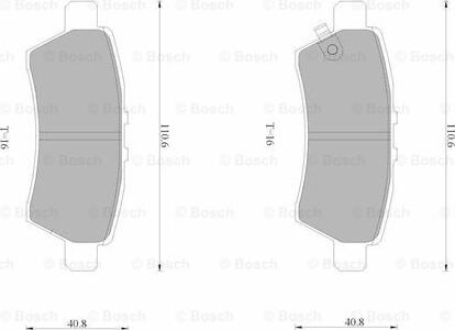 BOSCH 0 986 AB4 591 - Kit de plaquettes de frein, frein à disque cwaw.fr