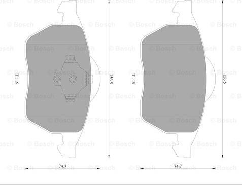 BOSCH 0 986 AB4 552 - Kit de plaquettes de frein, frein à disque cwaw.fr