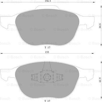 BOSCH 0 986 AB4 580 - Kit de plaquettes de frein, frein à disque cwaw.fr