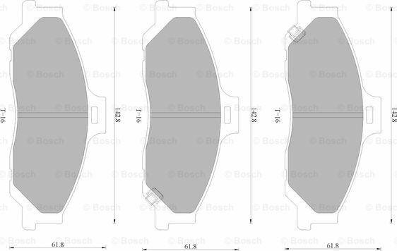 BOSCH 0 986 AB4 588 - Kit de plaquettes de frein, frein à disque cwaw.fr