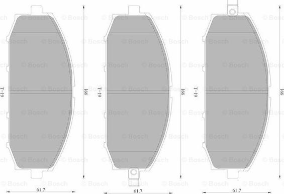 BOSCH 0 986 AB4 587 - Kit de plaquettes de frein, frein à disque cwaw.fr