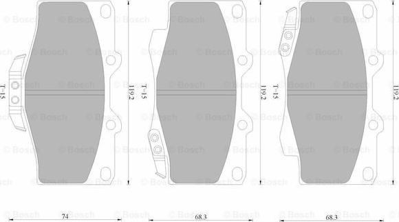 BOSCH 0 986 AB4 395 - Kit de plaquettes de frein, frein à disque cwaw.fr