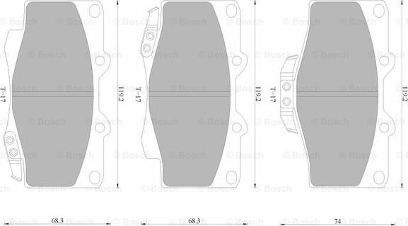 BOSCH 0 986 AB4 398 - Kit de plaquettes de frein, frein à disque cwaw.fr