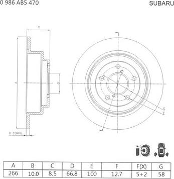 BOSCH 0 986 AB5 470 - Disque de frein cwaw.fr