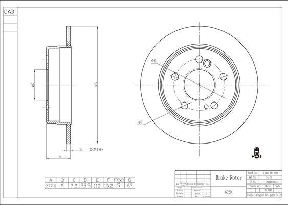 BOSCH 0 986 AB5 828 - Disque de frein cwaw.fr