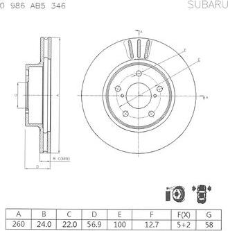 BOSCH 0 986 AB5 346 - Disque de frein cwaw.fr