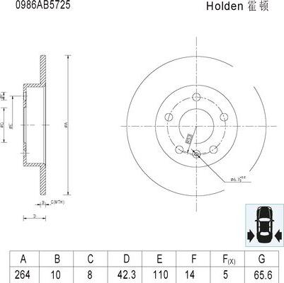 BOSCH 0 986 AB5 725 - Disque de frein cwaw.fr