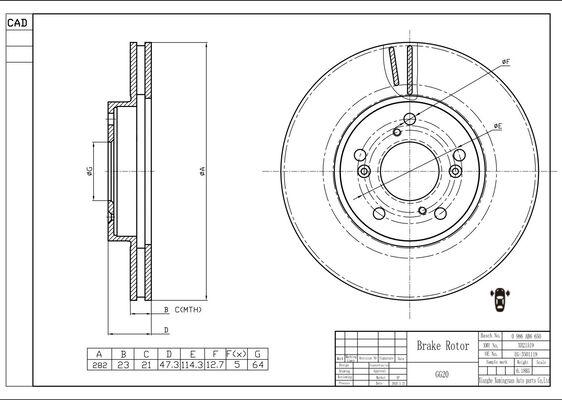 BOSCH 0 986 AB6 650 - Disque de frein cwaw.fr