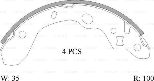 BOSCH 0 986 AB0 919 - Jeu de mâchoires de frein cwaw.fr