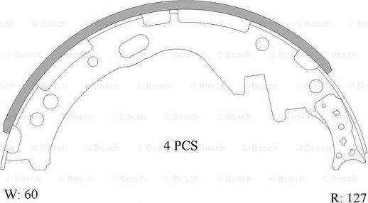 BOSCH 0 986 AB0 043 - Jeu de mâchoires de frein cwaw.fr