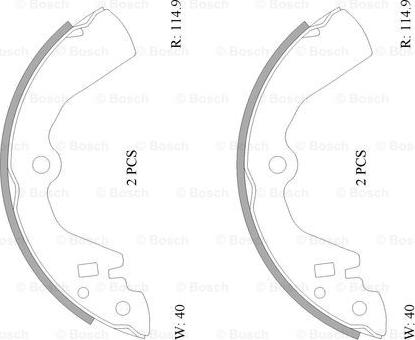 BOSCH 0 986 AB0 042 - Jeu de mâchoires de frein cwaw.fr