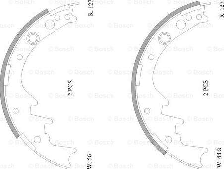 BOSCH 0 986 AB0 066 - Jeu de mâchoires de frein cwaw.fr