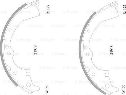 BOSCH 0 986 AB0 068 - Jeu de mâchoires de frein cwaw.fr