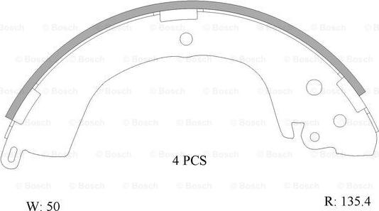 BOSCH 0 986 AB0 006 - Jeu de mâchoires de frein cwaw.fr