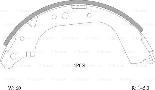 BOSCH 0 986 AB0 085 - Jeu de mâchoires de frein cwaw.fr