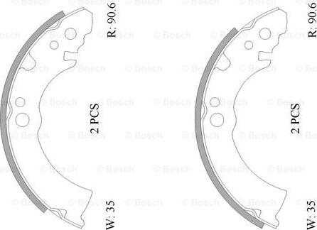 BOSCH 0 986 AB0 034 - Jeu de mâchoires de frein cwaw.fr