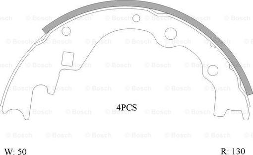 BOSCH 0 986 AB0 140 - Jeu de mâchoires de frein cwaw.fr