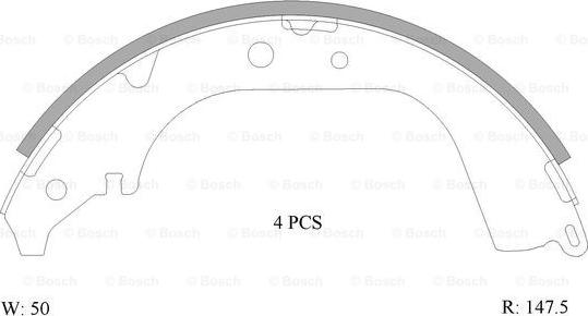 BOSCH 0 986 AB0 105 - Jeu de mâchoires de frein cwaw.fr