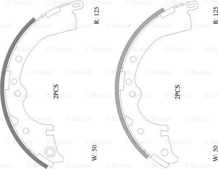 BOSCH 0 986 AB0 116 - Jeu de mâchoires de frein cwaw.fr