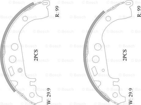 BOSCH 0 986 AB0 118 - Jeu de mâchoires de frein cwaw.fr