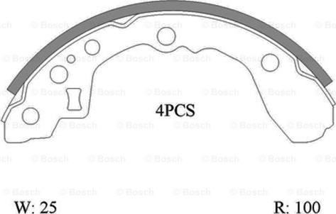 BOSCH 0 986 AB0 138 - Jeu de mâchoires de frein cwaw.fr