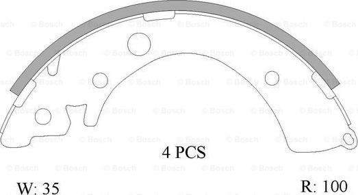 BOSCH 0 986 AB0 805 - Jeu de mâchoires de frein cwaw.fr