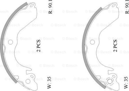 BOSCH 0 986 AB0 837 - Jeu de mâchoires de frein cwaw.fr