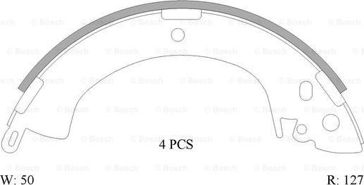 BOSCH 0 986 AB0 828 - Jeu de mâchoires de frein cwaw.fr