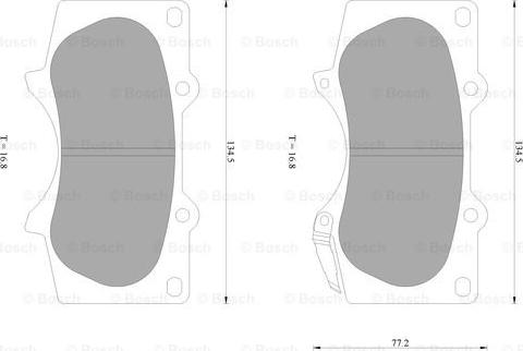 BOSCH 0 986 AB0 261 - Kit de plaquettes de frein, frein à disque cwaw.fr