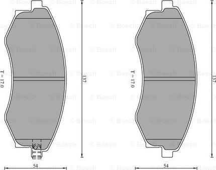 BOSCH 0 986 AB0 205 - Kit de plaquettes de frein, frein à disque cwaw.fr