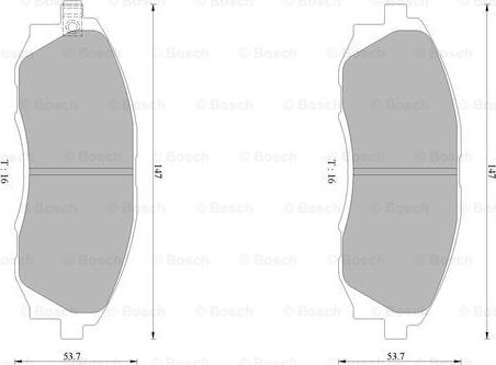 BOSCH 0 986 AB0 215 - Kit de plaquettes de frein, frein à disque cwaw.fr