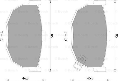 BOSCH 0 986 AB1 908 - Kit de plaquettes de frein, frein à disque cwaw.fr