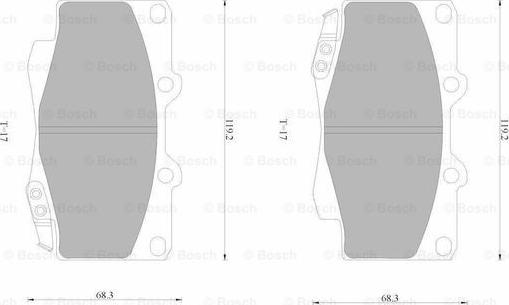 BOSCH 0 986 AB1 931 - Kit de plaquettes de frein, frein à disque cwaw.fr