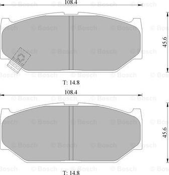 BOSCH 0 986 AB1 448 - Kit de plaquettes de frein, frein à disque cwaw.fr