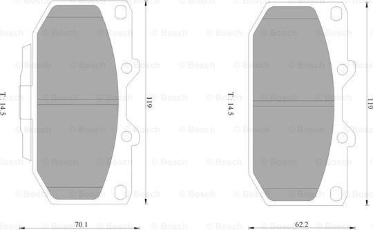 BOSCH 0 986 AB1 458 - Kit de plaquettes de frein, frein à disque cwaw.fr