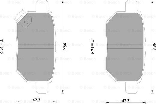 BOSCH 0 986 AB1 453 - Kit de plaquettes de frein, frein à disque cwaw.fr