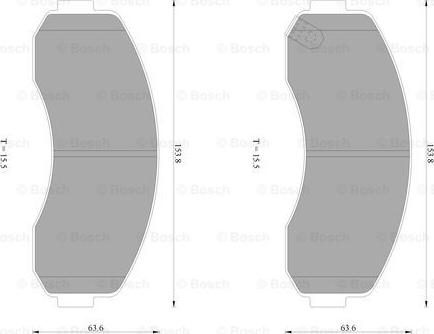 BOSCH 0 986 AB1 464 - Kit de plaquettes de frein, frein à disque cwaw.fr