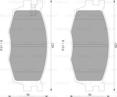 BOSCH 0 986 AB1 465 - Kit de plaquettes de frein, frein à disque cwaw.fr