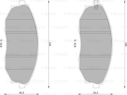 BOSCH 0 986 AB1 468 - Kit de plaquettes de frein, frein à disque cwaw.fr