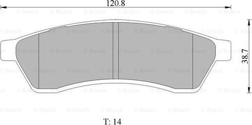 BOSCH 0 986 AB1 463 - Kit de plaquettes de frein, frein à disque cwaw.fr